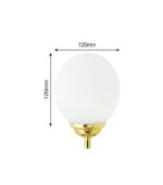 LAMPA SUFITOWA PALLE ZŁOTA SZKLANE KULE MLECZNE 6 X E27 NOWOCZESNA LOFT E27 - obrazek 4