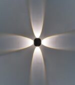 LAMPA ELEWACYJNA LED ZEWNĘTRZNA KINKIET CZARNA 4x1W IP54 4000K - obrazek 5