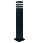 LAMPA OGRODOWA SŁUPEK STOJĄCY 60cm ZEWNĘTRZNA KWADRATOWA E27 CZARNA IP54