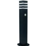 LAMPA OGRODOWA SŁUPEK STOJĄCY 60cm Z CZUJNIKIEM RUCHU E27 CZARNA IP54