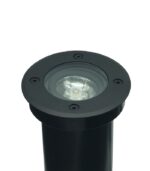 LAMPA NAJAZDOWA GRUNTOWA CZARNA OKRĄGŁA Ø11CM REGULOWANA GU10 IP67 - obrazek 2