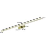 KINKIET LED ŁAZIENKOWY LAMPA NAD LUSTRO 24W 120cm ZŁOTA VENUS 4200K 1640lm - obrazek 2