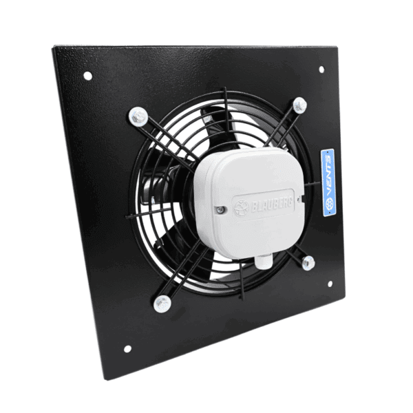 WENTYLATOR OSIOWY PRZEMYSŁOWY ŚCIENNY W OBUDOWIE ZE STALI WYDAJNY 860m3/h