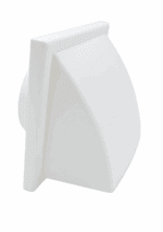 WYLOT ŚCIENNY Z OKAPEM DO KANAŁU OKRĄGŁEGO FI125mm Z ZAWOREM ZWROTNYM - obrazek 2