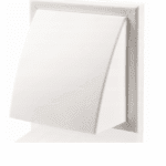 WYLOT ŚCIENNY Z OKAPEM DO KANAŁU OKRĄGŁEGO FI125mm Z ZAWOREM ZWROTNYM