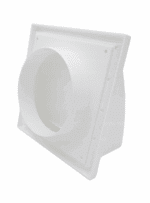 WYLOT ŚCIENNY Z OKAPEM DO KANAŁU OKRĄGŁEGO FI125mm Z ZAWOREM ZWROTNYM - obrazek 3