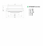ANEMOSTAT NAWIEWNO-WYWIEWNY Z KOŁNIERZEM FI100mm REGULOWANY BIAŁY ABS - obrazek 5