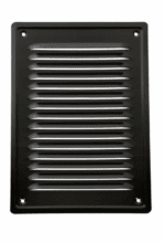 KRATKA WENTYLACYJNA KOMINOWA 14x21 cm METALOWA CZARNA Z SIATKĄ PRZECIW OWADOM