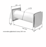 REKUPERATOR DOMOWY ŚCIENNY Z PILOTEM Z CZUJNIKIEM WILGOCI VENTS SOLO+ FI100mm - obrazek 3