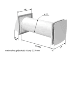 REKUPERATOR DOMOWY ŚCIENNY Z PILOTEM Z CZUJNIKIEM WILGOCI VENTS SOLO+ FI125mm - obrazek 2