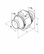 WENTYLATOR KANAŁOWY O PRZEPŁYWIE MIESZANYM FI160mm WYDAJNY 520m3/h VENTS - obrazek 5