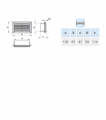 KRATKA WENTYLACYJNA ZAKOŃCZENIE KANAŁU PŁASKIEGO 110x55mm BIAŁA - obrazek 2