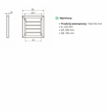 ŻALUZJA GRAWITACYJNA ŚCIENNA WENTYLACYJNA 250X250mm 25X25cm Z POWŁOKĄ POLIMEROWĄ - obrazek 2