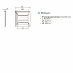 ŻALUZJA GRAWITACYJNA ŚCIENNA WENTYLACYJNA 400X400mm 40X40cm Z POWŁOKĄ POLIMEROWĄ - obrazek 2