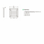 ŻALUZJA GRAWITACYJNA ŚCIENNA WENTYLACYJNA 485X485mm 48,5X48,5cm Z POWŁOKĄ POLIMEROWĄ - obrazek 2