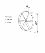 ZAWÓR ZWROTNY FI100mm DO WENTYLATORÓW VENTS KLAPA ZWROTNA KO100 - obrazek 2