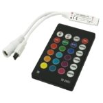 ŚCIEMNIACZ I STEROWNIK LED RGB Z PILOTEM 24 PRZYCISKI NA PODCZERWIEŃ 72W MINI