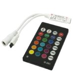 ŚCIEMNIACZ I STEROWNIK LED RGB Z PILOTEM 24 PRZYCISKI NA PODCZERWIEŃ 72W MINI