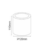 OPRAWA NATYNKOWA SPOT CARLO OKRĄGŁA BIAŁA HERMETYCZNA AR111 IP65 - obrazek 2