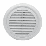 KRATKA OKRĄGŁA WENTYLACYJNA NAWIEWNO-WYWIEWNA fi90-160 mm REGULOWANA BIAŁA