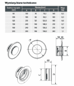 ANEMOSTAT NAWIEWNO-WYWIEWNY FI100mm METALOWY BIAŁY DARCO - obrazek 5