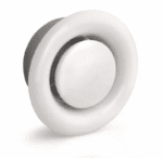 ANEMOSTAT WYWIEWNY FI125mm Z RAMKĄ MONTAŻOWĄ METALOWY BIAŁY DARCO - obrazek 3