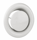 ANEMOSTAT WYWIEWNY FI125mm Z RAMKĄ MONTAŻOWĄ METALOWY BIAŁY DARCO