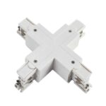 ŁĄCZNIK X DO SZYN 3-FAZOWY BIAŁY
