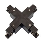 ŁĄCZNIK X DO SZYN 3-FAZOWY CZARNY