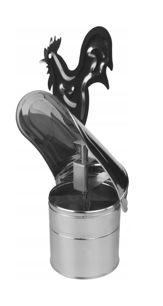 kogut NASADA KOMINOWA Z KOGUTEM STAL KWASOODPORNA FI 180 MM STRAŻAK KOMIN - obrazek 1