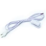 KABEL PRZYŁĄCZENIOWY 2.5 M 2X 0.5 BIAŁY Z WYŁĄCZNIKIEM