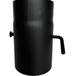 SZYBER SPALINOWY ŻAROODPORNY FI200mm Z KRÓTKĄ RĄCZKĄ CZARNY PRODMAX