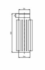 RADIATOR SPALINOWY ŻAROODPORNY FI200mm Z BLACHY STALOWEJ CZARNY PRODMAX - obrazek 2