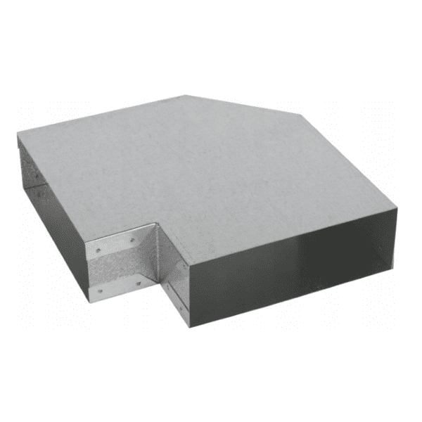 KOLANO POZIOME 90 STOPNI DO SYSTEMU 150x50mm BLACHA OCYNKOWANA PRODMAX