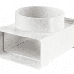 TRÓJNIK PRZELOTOWY Z KANAŁU PŁASKIEGO 110x55mm NA KANAŁ OKRĄGŁY FI100mm PCV