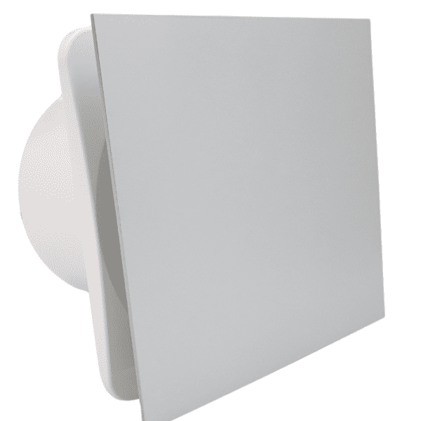 WENTYLATOR ŁAZIENKOWY DOMOWY FI150mm Z CZUJNIKIEM WILGOTNOŚCI I WYŁĄCZNIKIEM CZASOWYM PANEL PLATYNOWY