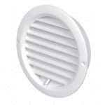 KRATKA WENTYLACYJNA OKRĄGŁA FI100mm BIAŁA Z KOŁNIERZEM I REGULOWANĄ ŻALUZJĄ
